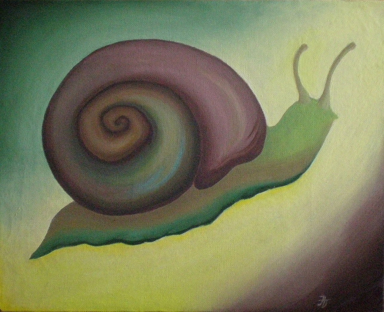 Улитка красками